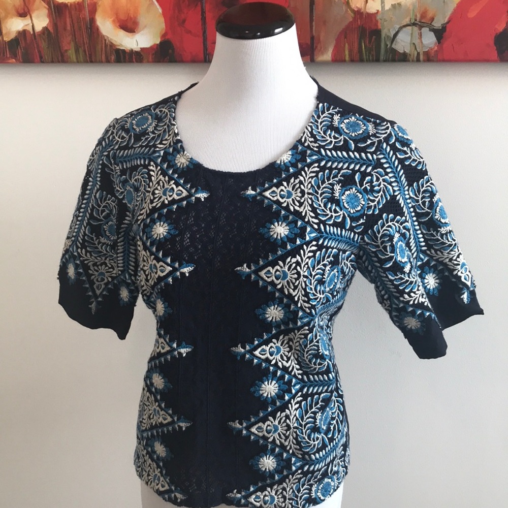 Sea New York Embroidered STUNNING Top